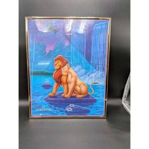 Vintage 1994 Disney Lion King Simba Nala Waterfall Movie Poster 23" x 35" READ